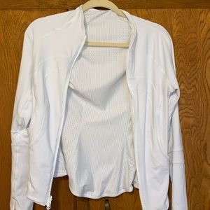 Lululemon White Zip Up Jacket